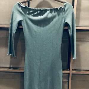 𝅺IRIS Woman Green Longsleeve Dress, Size M